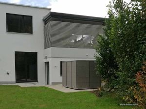 PX ; GH ; SF ; Gartenhaus in Mainz mit modernem Flachdach