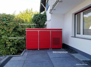 waermepumpen einhausung dachbegruenung