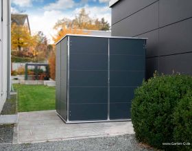 Das moderne Gartenhaus in Anthrazit RAL 7016