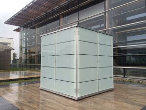PU ; GH ; GL ; Das moderne kleine Gartenhaus aus Glas