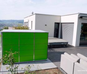 Das kleine Gartenhaus oder Gartenbox für Dachterrassen