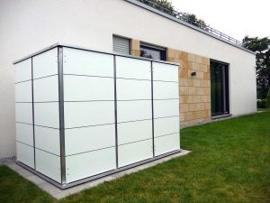 PX ; GH ; PW ; Das kleine Gerätehaus mit Flachdach für moderne Gärten