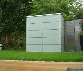 Gartenhaus Baugenehmigung weiß Glas München