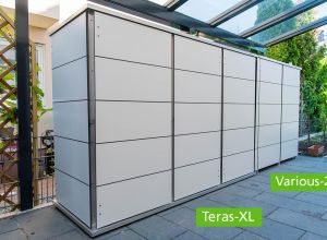 Gartenbox Kombination schmal und lang