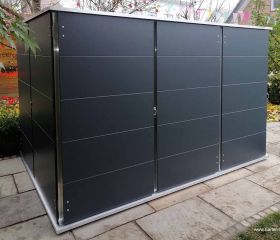 PX ; GH ; AG ; Das Gartenhaus mit Flachdach als Kubus