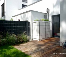 Design Gartenschrank zu moderner Architektur in kleinen Gärten