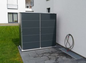 Moderner Outdoorschrank in anthrazit