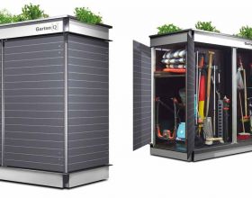 Moderner Gartenschrank in Anthrazit