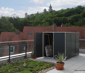 Das Gartenhaus in Anthrazit für Dachterrassen