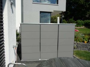 Tx ; GH ; MG ; moderner Gartenschrank für die Terrasse
