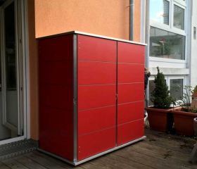TR ; GH ; CR Die wetterfeste Kissenbox für Polster und Sitzauflagen auf Ihrer terrasse