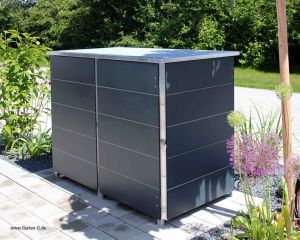 Die moderne Mülltonnenbox in Anthrazit RAL 7016