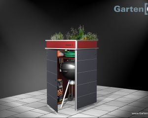 Der kleine Gartenschrank als Unterstand für Ihren Grill