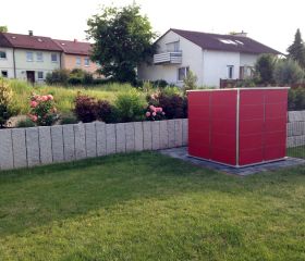 PU ; GH ; CR ; Das moderne kleine Gartenhaus als würfel