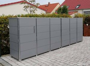 Müllbox mit eigenem Rollator-Garagen-Modul