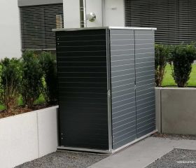 Wetterfester Gartenschrank in Anthrazit RAL 7016
