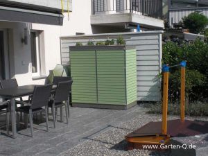 TR ; GH ; UP Terrassenschrank mit Dachbegrünung