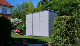 Tx ; GH ; MG ; Der moderne Gartenschrank in Grau