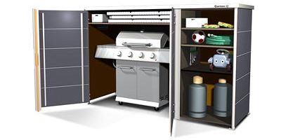 Grillunterstand-Grillschrank mit Stauraum für Grillzubehör