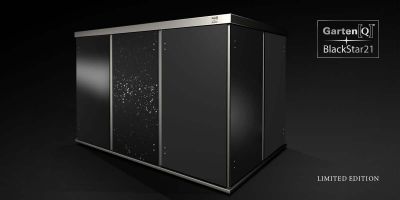 Fahrradunterstand hinter Gartenschrank