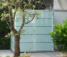 Der design Gartenschrank aus Glas