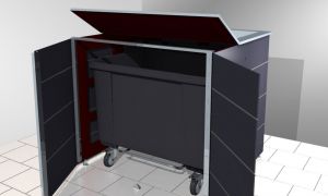 Müllbox für 1000 Liter Müllcontainer