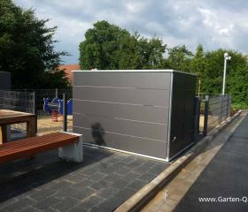 Das Gartenhaus für Kindergärten in Anthrazit