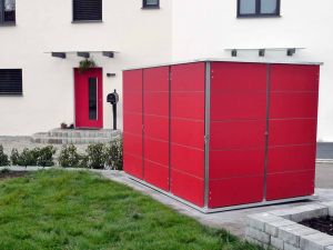Das moderne Gartenhaus Cube auch für Fahrräder