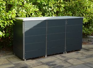 Rollator-Garage in anthrazit mit breiten Streifen