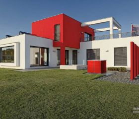 PU ; GH ; UP ; Würfel Gartenhaus Cube zu modernen Design