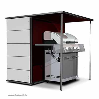 Gartenschrank mit Unterstand auf der Rückseite