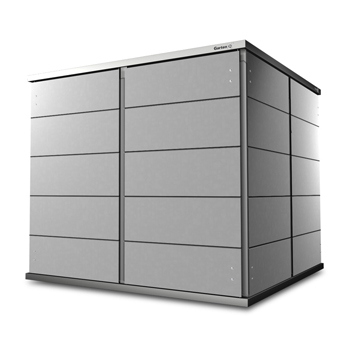 Gartenschrank grau