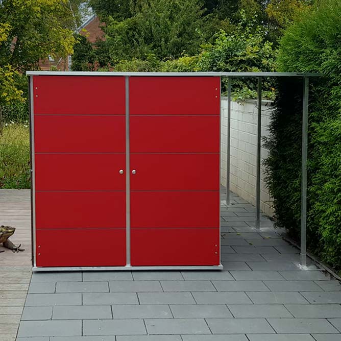 Gartenschrank mit Fahrradunterstand