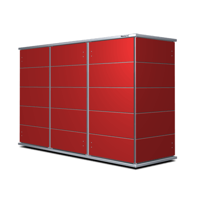 Terrassenschrank rot