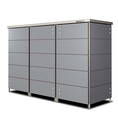 Mülltonnenbox grau