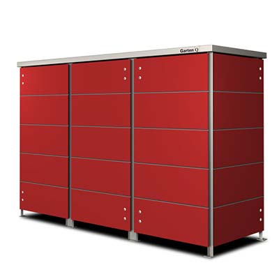 Mülltonnenbox carmine red