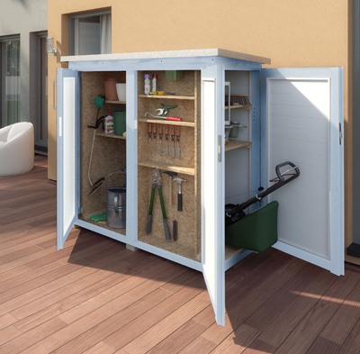 Gartengeräteschrank aus Holz