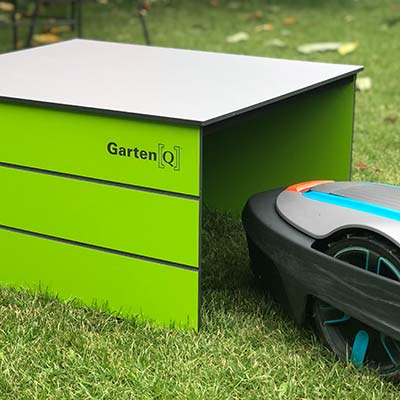 Der Unterstand für Mähroboter
