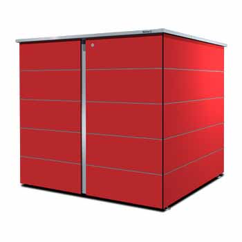 Müllcontainerbox in rot