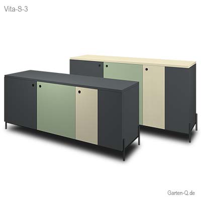 Niedriger Schrank für Balkon und Terrasse