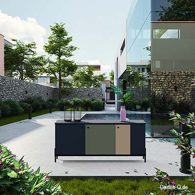 Balkonschrank als Outdoor-Sideboard