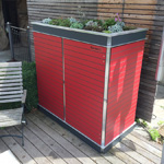 gartenschrank rot kl