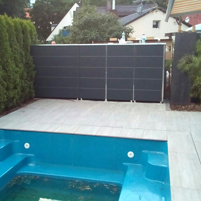 Moderne Design Pooltechnik Einhausungen