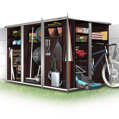 Gartenhaus Design auch für Fahrräder