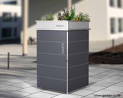 Der Paketkasten mit Dachbegrünung