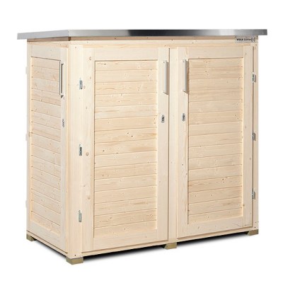 Holz-Gartenschrank Natur
