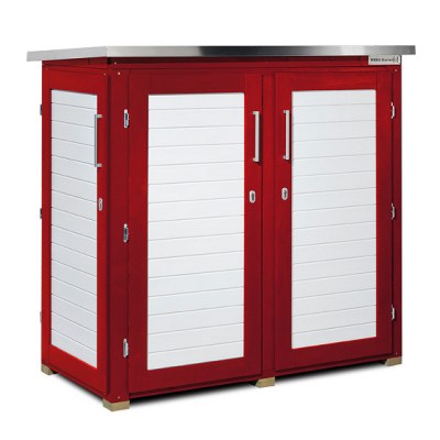 Holz-Gartenschrank schwedenrot