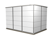 Zum Gartenhaus mit Flachdach Garten[Q]Pure-XL