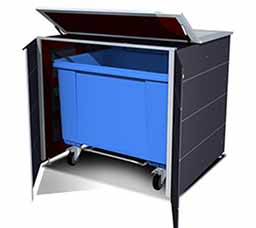 Müllcontainerboxen für 1100 Liter Rollcontainer